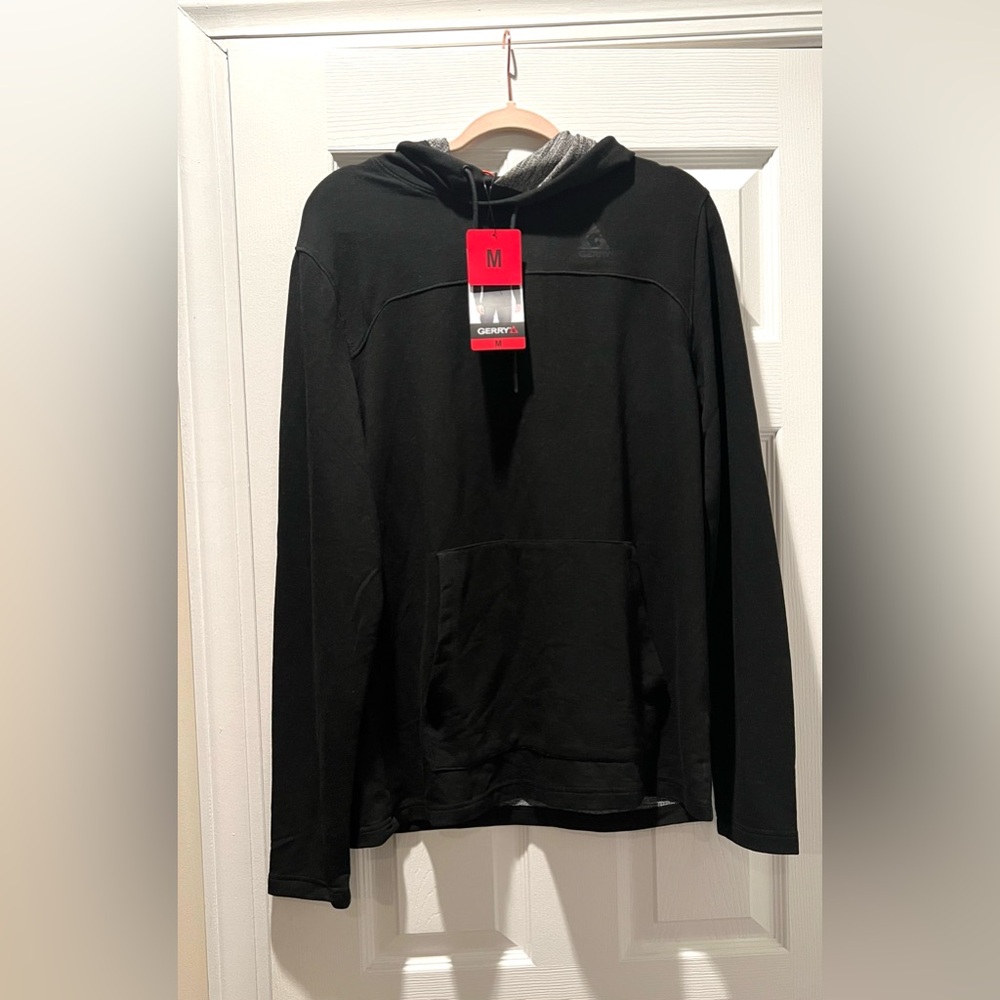 NWT GERRY Black Hoodie Sweater Size M